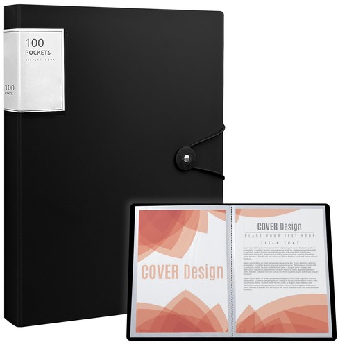 100 pocket binder with plastic - pocket,