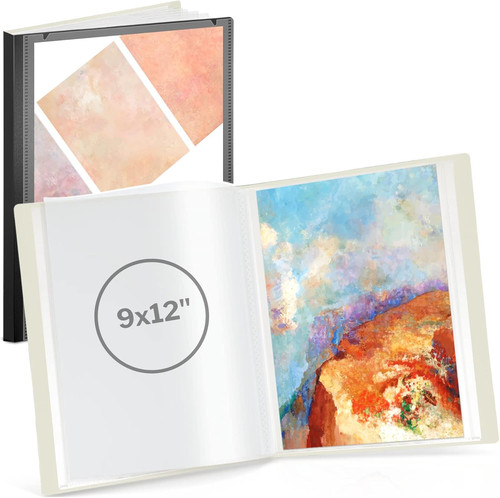 9x12 presentation book - book, black